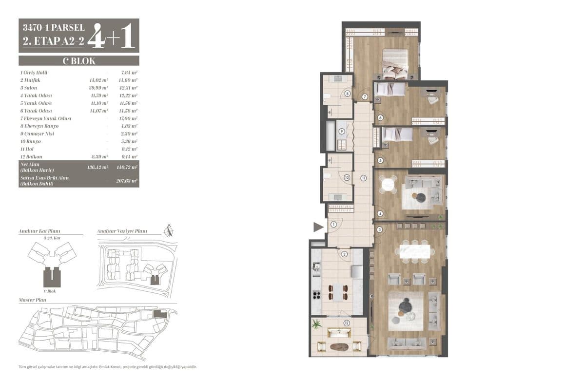 2. Etap kat planları — C Blok 4+1